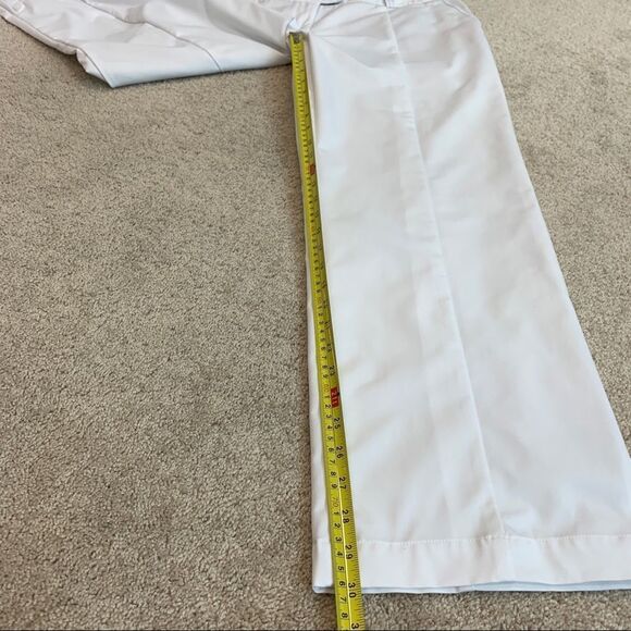 Adidas ClimaLite White pants capris blue stripe golf Sz 12 NWOT - Picture 9 of 12